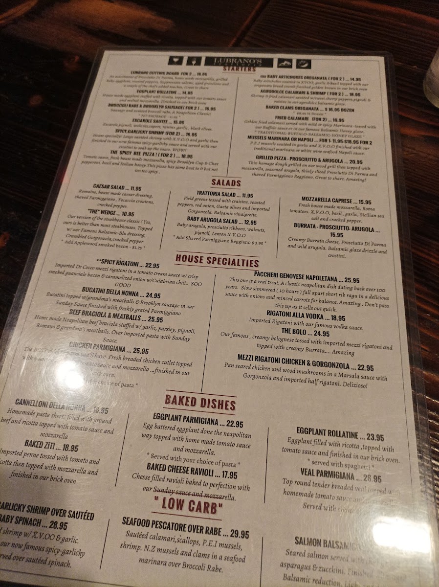 Lubrano's Trattoria Menu - Image 4